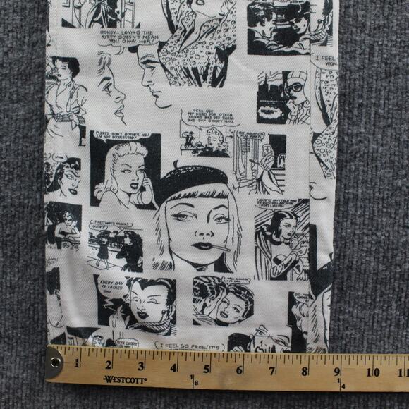 Reformation Jeans 26 Straight Leg Comic Print Newsprint High Rise White Denim - Picture 15 of 16